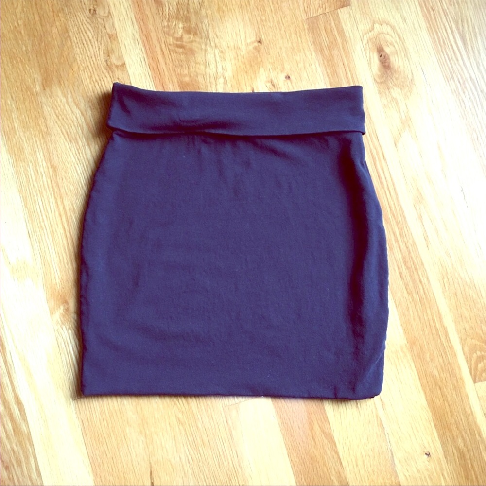 Lily Rose Black Knit Mini Pencil Skirt Size S